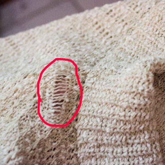 Knit Shrug Oatmeal 60s vintage button cape collar - Picture 8 of 8